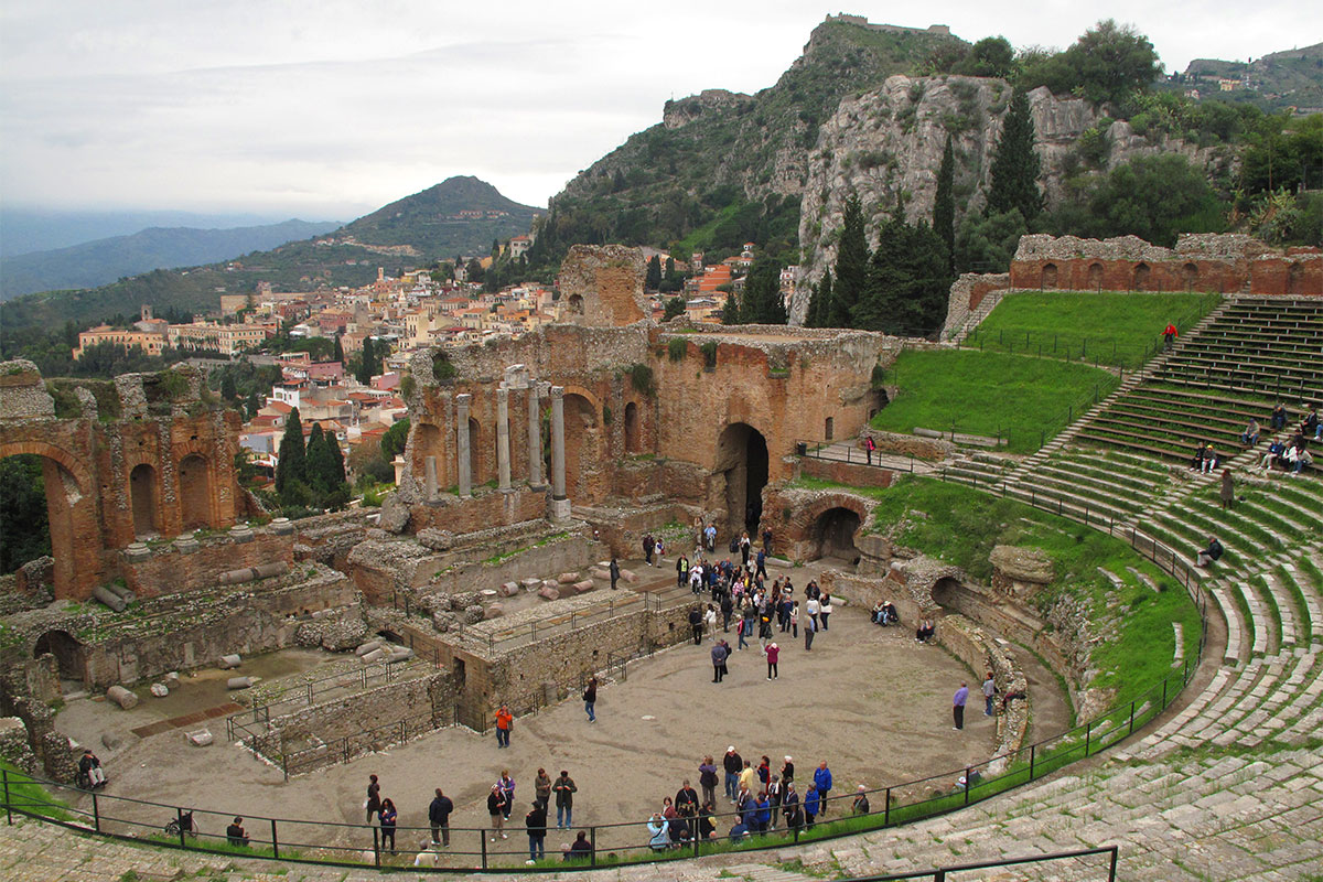 Liparische Inseln 2011: Taormina: antikes griechisches Theater (Foto: Manuela Hahnebach)