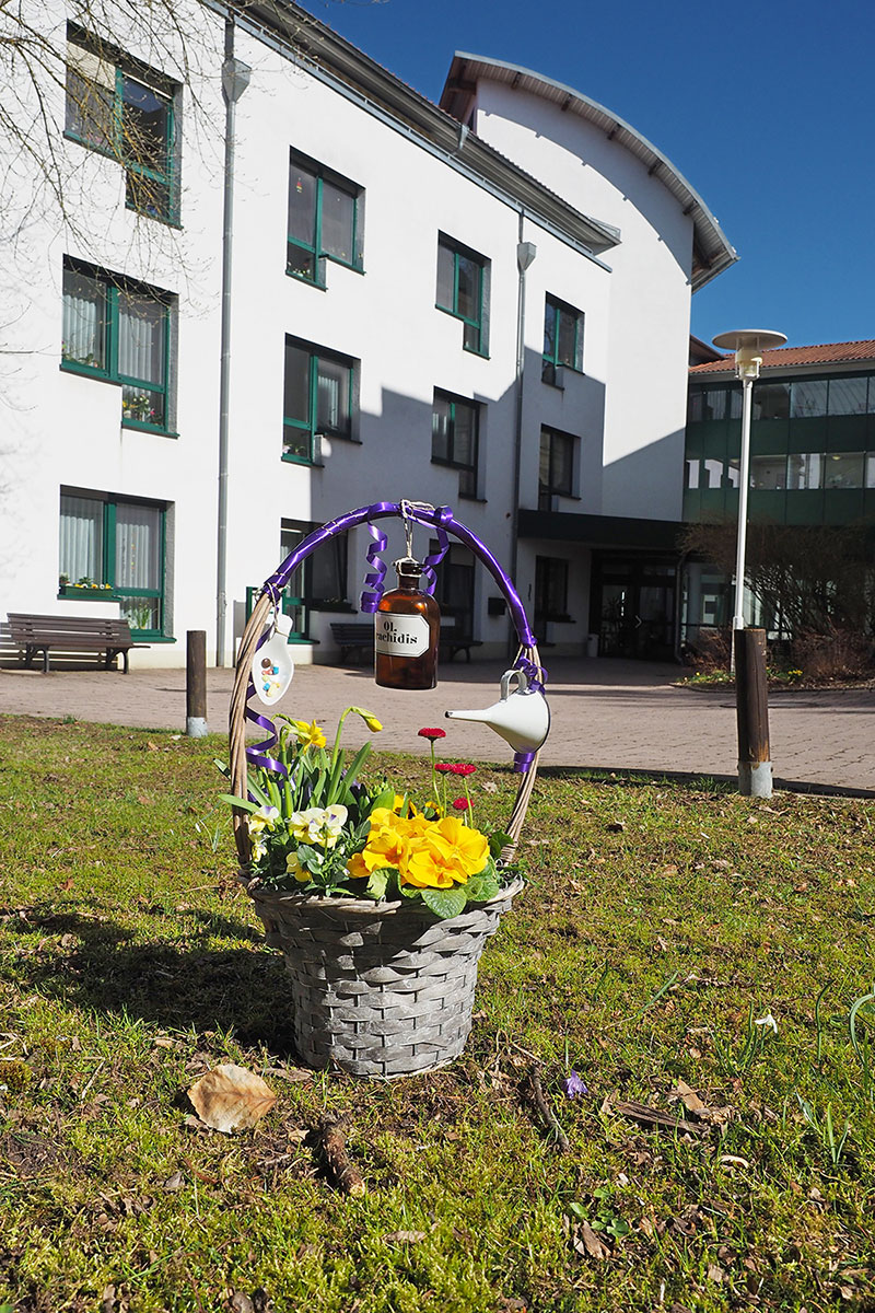Johannispark Pflegezentrum Suhl: 20 Jahre, 2018: Blumenkorb (Foto: Manuela Hahnebach)