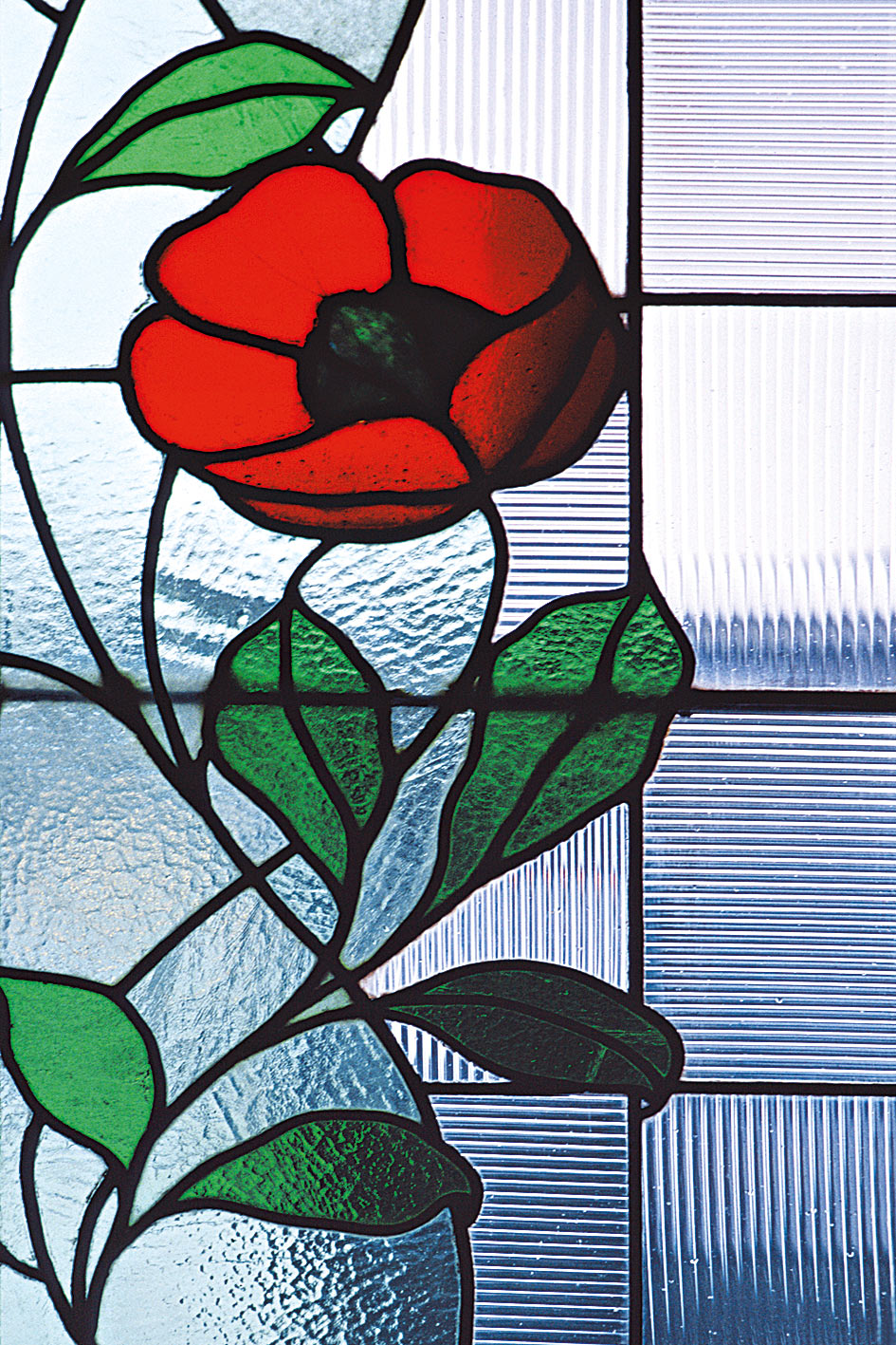 Johannispark Pflegezentrum Suhl: Sauer-Villa: Farbglas-Fenster (Foto: Manuela Hahnebach)