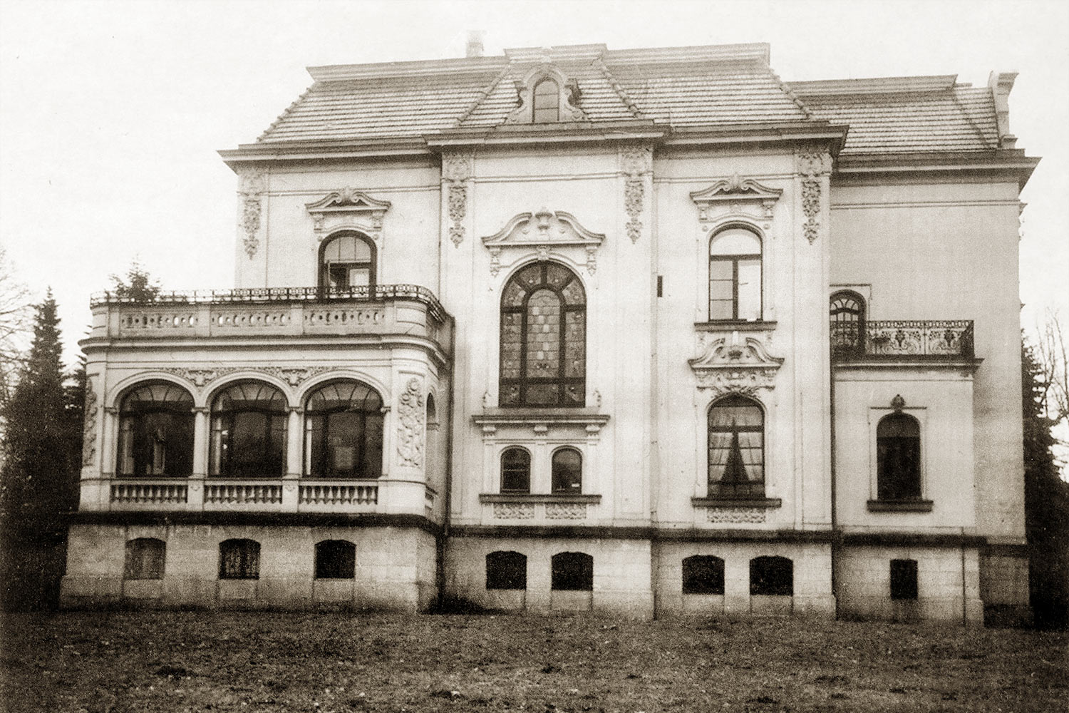 Schlegelmilch-Villa Suhl, Hans Sauer, Rückseite, 1940 (Repro: Manuela Hahnebach)